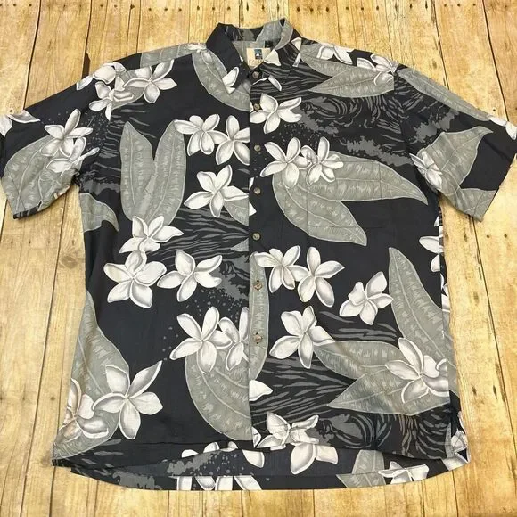 Kahala Hawaiian Shirt Large Made In USA Cotton Lawn Vintage